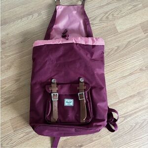 Herschel Supply Company Burgundy and Pink Backpack